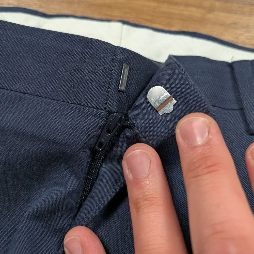 J Crew Ludlow Dress Pants Mens 35x32(29) Blue Slim Fit Flat Front Somelos Cotton